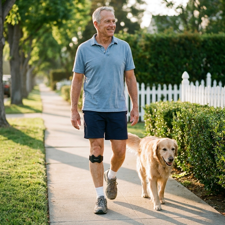 Person walking while wearing MOVNT